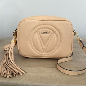 Vince Camuto Cream Leather Crossbody Bag